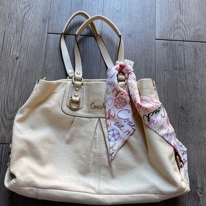 Cream Coach Purse
